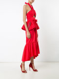 halterneck cut out dress