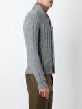 cable knit buttoned cardigan