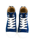 contrast toe cap hi-top sneakers