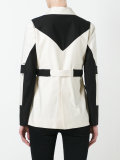 colour block parka jacket 