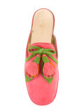 flower applique slippers