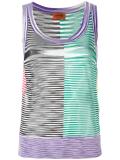 striped knit tank top