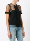 polka dot mesh blouse