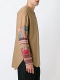 patchwork sleeve shirt
