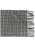 plaid fringed scarf
