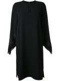 keyhole neckline shift dress