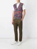 intarsia knit waistcoat