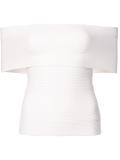 off-shoulders pleated dress