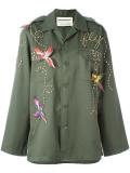 bird embroidered jacket