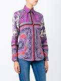 mixed print shirt