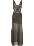 v-neck knit dress