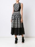 flared mix pattern dress