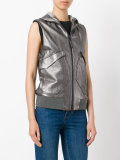 sleeveless hooded jacket