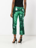 sequinned cropped trousers