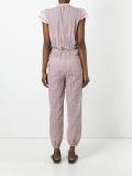 ruffled striped jumpsuit