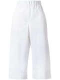 high-waisted cropped trousers