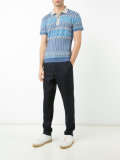 panelled knit polo shirt