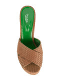 embossed platform sandals