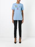 'cat wink' motif T-shirt