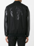 contrast sleeve bomber jacket