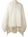 quilted hooded poncho
