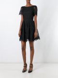 jacquard flared dress