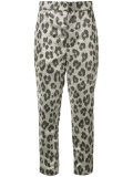 leopard print cropped trousers 
