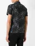 floral-embroidered shirt