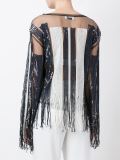 sequin sheer blouse