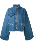 flared sleeves zipped jacket