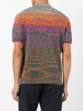 blurry pattern polo shirt
