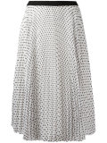 polka dot pleated skirt