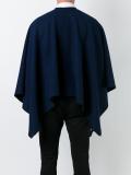 checkered short poncho