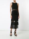 sheer ruffle dress