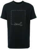 scissor cut print T-shirt
