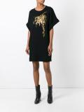 embroidered palm tree dress