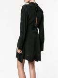 draped tie-back dress