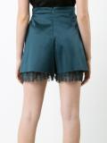frayed edges layered shorts