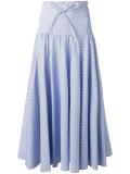 polka dot striped skirt