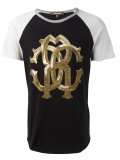 two-tone metallic monogram logo T-shirt