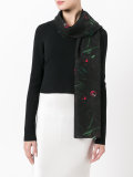 plant print scarf