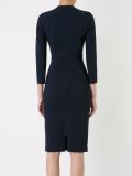 scuba V-neck dress