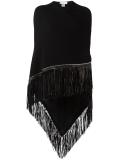 fringed knit poncho