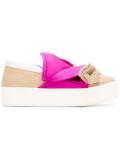 hessian bow sneakers 
