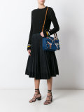 birds print shoulder bag 