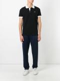 rear print polo shirt 