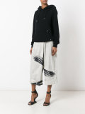 sketch print cropped trousers