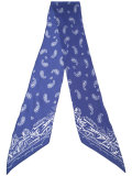 'Guns 'n' Rockins' printed skinny scarf