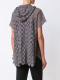 crochet short sleeved hooded jacket