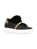 faux fur applique sneakers